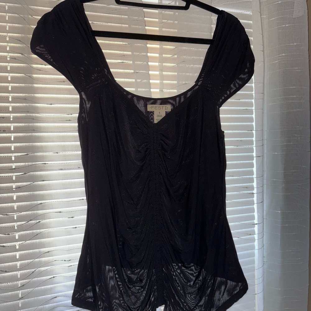 Torrid Festi Sexy Black Rouged Top